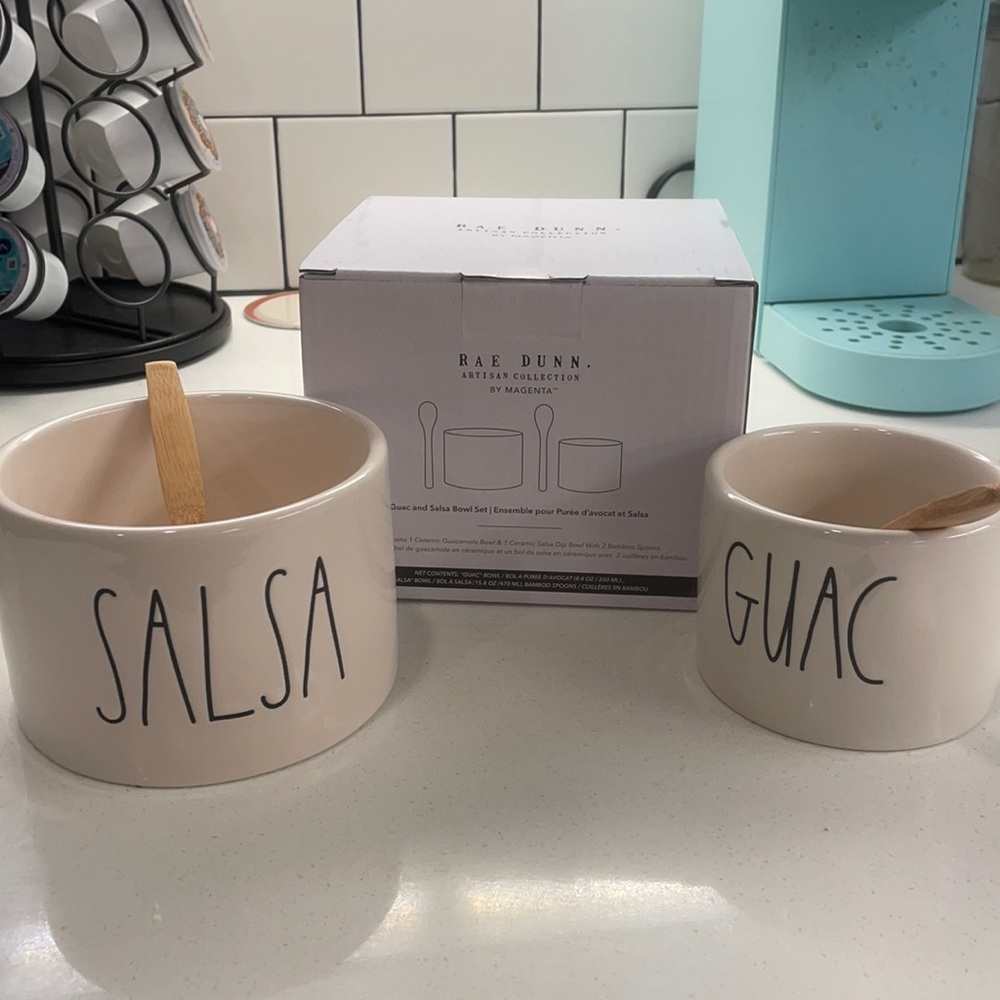 Rae Dunn Guac and Salsa Bowl Set